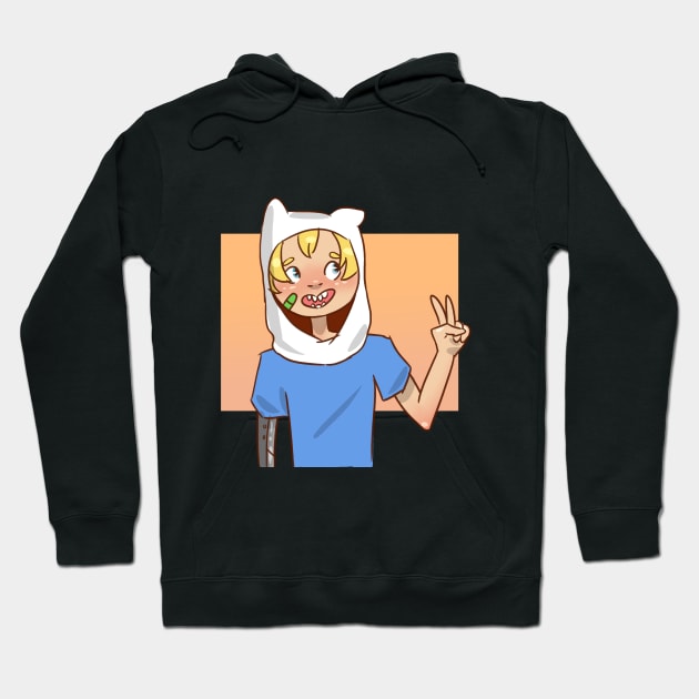 Finn the Human Hoodie by piratesPencil